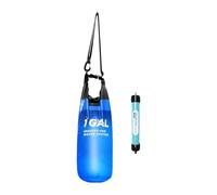 KiBcsLic Purificateur d'eau Portable avec Sac à Eau Filtre et Paille Filtrante pour Utilisation en Plein Air et, 1 Gallon
