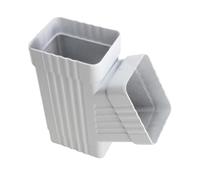 KiBcsLic Raccord En Y pour Gouttière de Descente, Fabriqué En Alliage D'aluminium Léger, Accessoire de Tuyau de Gouttière, Rallonge et Pièce de Réparation, 8x10cm Blanc
