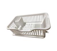 KiBcsLic Rangement de Vaisselle Pratique avec Grande Capacité Égouttoir à Vaisselle en PP Plateau de Séchage pour Plats et Couverts Adapté pour, Blanc