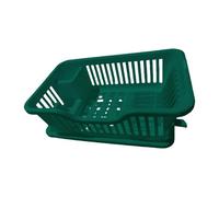 KiBcsLic Rangement de Vaisselle Pratique avec Grande Capacité Égouttoir à Vaisselle en PP Plateau de Séchage pour Plats et Couverts Adapté pour, Vert foncé