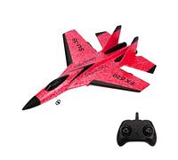 KiBcsLic RC Avion Télécommandé 2.4G Canal Double Planeur Glisseur en Mousse Flexible Dispositif à Ailes Fixes avec Usages Multiples Convient pour Loisirs E, Rouge