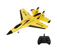 KiBcsLic RC Avion Télécommandé 2.4G Canal Double Planeur Glisseur en Mousse Flexible Dispositif à Ailes Fixes avec Usages Multiples Convient pour Loisirs E, Jaune