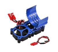 KiBcsLic RC Car Motor Cooling Fan Ventilateur Évacuation Chaleur Support Fixation Moteur Aluminium Alliage Utilisation Adaptée Aux Compétiteurs Entraîn, Bleu