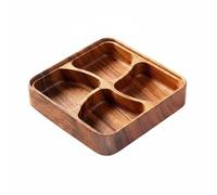 KiBcsLic Récipient En Bois Bois En Forme Bateau Polyvalent Récipient Alimentaire sign Élégant, Plateau À Quatre Compartiments