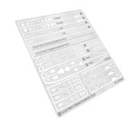 KiBcsLic Règle Auxiliaire Portable pour Le Traçage de Lignes, Pochoir pour La Construction de Maquettes