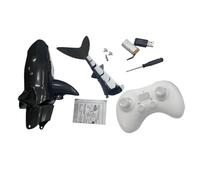 KiBcsLic Requin Télécommandé Animation Robot Poisson Jouet RC Jeu Simulation USB Destiné Aux Garçons Filles Baignoire Salon Piscine, Le Noir
