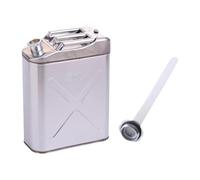 KiBcsLic Réservoir Carburant Jerrycan Essence Conteneur Métal Bidon Conception Ergonomique Acier Épais sans Fuite Adapté Dépannage Aventure Expédition O, 20l