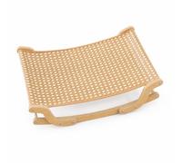 KiBcsLic Respirant Texture Panier Accessoire Animal Lit Berçant Chat, Berceau À Bascule en Bois Massif Simple avec Tapis De Couchage Frais