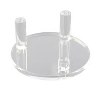 KiBcsLic Rock Display Stand Support Piédestal Rond Acrylique Trois Colonnes Présentoir Organiseur Bijoux Adapté pour Collection Salon Magasin Décorati, 11 cm