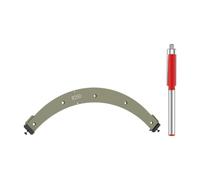 KiBcsLic Router Outil pour Rayon de Modèle Outil de Chanfrein Angle Courbe Patron de Trimming Pp Polyvalent Convient pour Atelier de Menuisier, R250