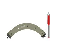 KiBcsLic Router Outil pour Rayon de Modèle Outil de Chanfrein Angle Courbe Patron de Trimming Pp Polyvalent Convient pour Atelier de Menuisier, R150