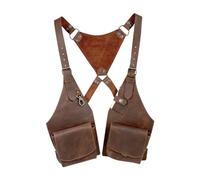 KiBcsLic Sac à Dos en Cuir avec Bandoulière Basse, Style Steampunk, Idéal pour La Course à Pied et Les Activités de Plein Air, Brun