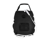 KiBcsLic Sac à Eau Chauffant Solaire Portable et Pliable Sac de Douche Solaire 20L Poignée Robuste Douche de Camping 20L pour Randonneurs, Voyageurs, Randonnée , Noir