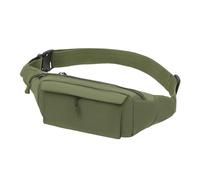 KiBcsLic Sac Banane Homme Sacoche Ceinture à Bretelle Réglable Organisateur Oxford Résistant à l'eau Multi Compartiments Convient pour Site de Travail Sport Vo, Vert