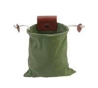 KiBcsLic Sac de Cueillette en Toile Cirée Compact avec Poche Multifonction et Cordon Pratique Adapté pour de Champignons Baies Outils en Randonnée C, Vert