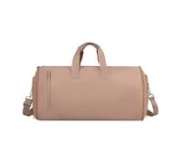 KiBcsLic Sac de Duffle Multifonction Grand Volume Sac à Vêtements Compartiment Chaussures Bandoulière Réglable Nylon Convient Au Gym Séjour Trav, Brun