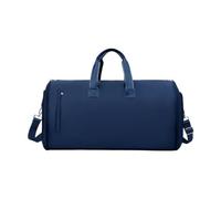 KiBcsLic Sac de Duffle Multifonction Grand Volume Sac à Vêtements Compartiment Chaussures Bandoulière Réglable Nylon Convient Au Gym Séjour Trav, Bleu Foncé