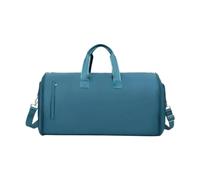 KiBcsLic Sac de Duffle Multifonction Grand Volume Sac à Vêtements Compartiment Chaussures Bandoulière Réglable Nylon Convient Au Gym Séjour Trav, Bleu