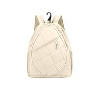 KiBcsLic Sac de Sport Polyvalent Sac à Dos de Tennis Sac de Badminton Housse de Raquette Sac de Pickleball en Polyester avec Sangle Fixation Raquettes et, Beige, Beige