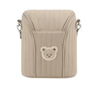 KiBcsLic Sac Isotherme pour Lait Maternel Sac Compact pour Sac de Stockage pour Accessoires Bébé Sac à Lanière en Polyester Doublé Aluminium Adapté à L, Brun