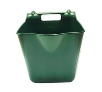 KiBcsLic Seau d'alimentation Cheval Installable sur Clôture Dos à Crochets PP Renforcé avec Graduation pour Étable Adapté à L'Usage pour Chevaux Chèvres Animau, 14l