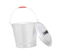 KiBcsLic Seau Sauna Aluminium Compact avec Poignée Pratique et Couvercle Solide Baril Métal Sauna Portable Accessoire Sauna Maison Multifonctionnel Résistant à, Capacité 9l