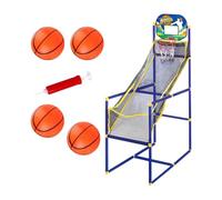 KiBcsLic Set de Jeu de Basket D'arcade avec Cerceau et Balles pour Adolescents, avec 4 Balles