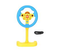 KiBcsLic Simulateur de Volant Jouet Musical Lumineux Éducatif pour Enfants Contrôleur Interactif Motricité Fine Sons Réalistes Support En PP pour Apprentissage, Jaune
