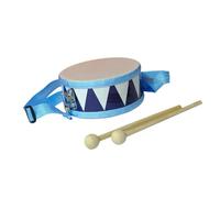 KiBcsLic Snare Drum Percussion Instrument 6 Pouces Enfant avec Bâtons et Sangle Réglable Bois Solide Encourage L'Expression Musicale Adapté pour Initiation Mu, Bleu