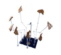 KiBcsLic Socle pour Figurine D'Action Support de Scène Base D'Exposition Porte-figurine avec Texture de Roche pour Scènes de Bataille Adapté pour Les Amateurs, Jaune