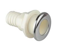 KiBcsLic Sortie de Drainage Bateau Traversée de Coque Connecteur Évacuation Pont Tuyau Pompe Cales Matériau PP Conception Compacte Adaptée Bateaux Yachts Véhic, Blanc 9.9 X 6 X 6 Cm