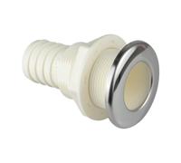 KiBcsLic Sortie de Drainage Bateau Traversée de Coque Connecteur Évacuation Pont Tuyau Pompe Cales Matériau PP Conception Compacte Adaptée Bateaux Yachts Véhic, Blanc 10.6 X 7 X 7 Cm