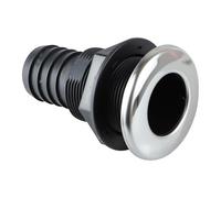 KiBcsLic Sortie de Drainage Bateau Traversée de Coque Connecteur Évacuation Pont Tuyau Pompe Cales Matériau PP Conception Compacte Adaptée Bateaux Yachts Véhic, 7.45 X 3.9 X 3.9 Cm Noir