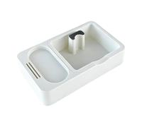 KiBcsLic Station de Tassement pour Expresso avec Bac à Marc Amovible et Antidérapant, Idéale pour Les, Les Cuisines et Les Restaurants, Blanc