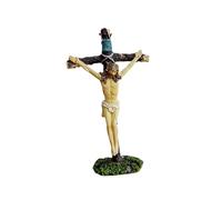 KiBcsLic Statue de Jésus Crucifix Jésus- Catholique Affichage Résine pour