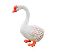 KiBcsLic Statue D'oie, Sculpture Animale Blanche, Figurine éducative pour Jardin, Maison, Pelouse, Cour