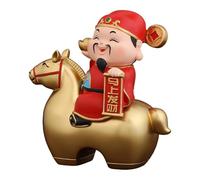 KiBcsLic Statue En Résine, Figurine Décorative, Sculpture Feng Shui Chinoise pour Bureau, L Gold