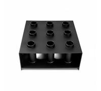 KiBcsLic Support de Barre Olympique Porte-Barres Rack Rotatif Rangement Équipement de Musculation Acier Stable Compact Adapté aux Salles de 'Entraînement, Support De Rangement Carré À 9 Trous
