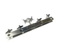 KiBcsLic Support de Cloche à Vache Fixation pour Percussion Multiple Pince de Montage Bras Métallique Attache Grosse Caisse à Installation Rapide Approprié Po, 27 Cm X 8 Cm X 2.1