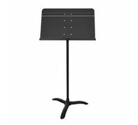 KiBcsLic Support de Partition pour Orchestre D'orchestre Structure En Métal Support de Partition Réglable Angle Inclinable, Table À Panneau En Aluminium À Tige Unique Courte Pour S Asseoir 100-155cm