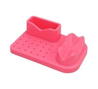 KiBcsLic Support de Rangement pour Outils de Nail Art avec 20 Emplacements, Rose Profond