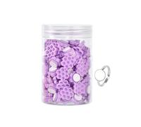 KiBcsLic Support pour colle à cils, godets de colle, fournitures pour extensions de cils, pour école d'esthétique, Violet Nid D'abeille