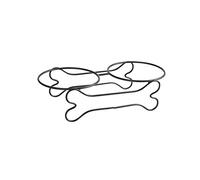 KiBcsLic Support pour Gamelles, Plateau Repas, Support avec Gamelles Amovibles. Accès Pratique pour Les Chats, Les Chiens et Les Rongeurs Lorsqu'i, 28cmx7cmx13cm Os