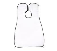 KiBcsLic Tablier Attrape-barbe Cape de Taille Unique Toilettage Soins Rasage avec Attache Pratique et Fixation Miroir En Tissu Agréable Adapté pour Salle de Ba, noir
