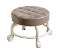KiBcsLic Tabouret Bas à Roulettes Siège de Garagiste Tabouret Mobile Rond Chaise D'Appoint Roulante avec Mouvement Silencieux Adapté pour Les Tâches Quotidienn, Brun