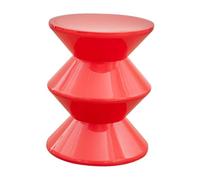 KiBcsLic Tabouret Compact en PP Design Sablier Table de Chevet Siège de Chaussure Adapté à Petits Espaces D'Intérieur, Rouge, 3 Niveaux