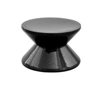 KiBcsLic Tabouret Compact en PP Design Sablier Table de Chevet Siège de Chaussure Adapté à Petits Espaces D'Intérieur, Noir, 2 Niveaux