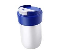 KiBcsLic Tasse Isotherme Aluminium Alliage avec Couvercle Compact Flip Étanchéité Parfaite Double Paroi Conservation Chaleur Adaptée Bureau Voiture