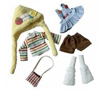 KiBcsLic Tenue pour Poupée 30 Cm Facile à Changer Ensemble de Vêtements pour Poupée BJD Tenues Détaillées Jouet d'habillement pour Enfants , Set Magie Arc-en-Ciel