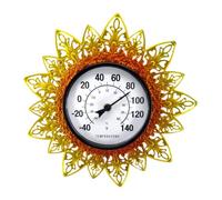 KiBcsLic Thermomètre D'extérieur à Motif, étanche, Cadeau d'anniversaire Original, Support Mural Décoratif pour Le Jardin